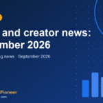 Video and creator economy news September 2026 cover graphic with viewership chart, eMarketing Pioneer